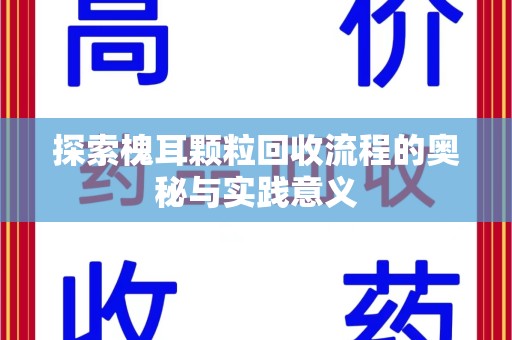 大连探索槐耳颗粒回收流程的奥秘与实践意义